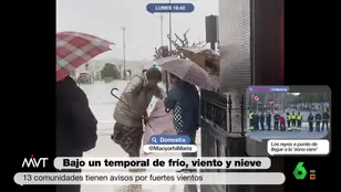 Iñaki López, al ver las imágenes de los fuertes vientos en España
