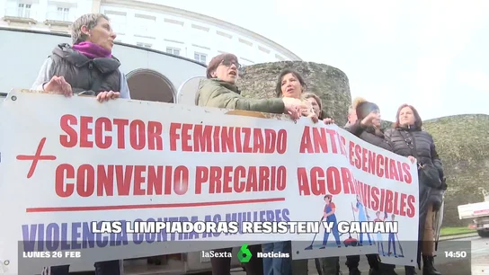 Las limpiadoras de Lugo ganan la batalla y consiguen una subida salarial del 18% hasta 2026 Las limpiadoras de Lugo ganan la batalla y consiguen una subida salarial del 18% hasta 2026