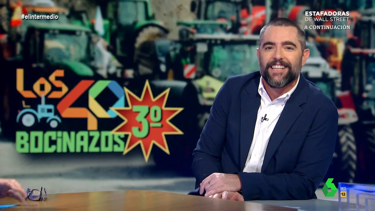 De 'Aserejé' a 'Baby Shark': Dani Mateo repasa los éxitos interpretados a bocinazos durante las protestas de los agricultores De 'Aserejé' a 'Baby Shark': Dani Mateo repasa los éxitos interpretados a bocinazos durante las protestas de los agricultores