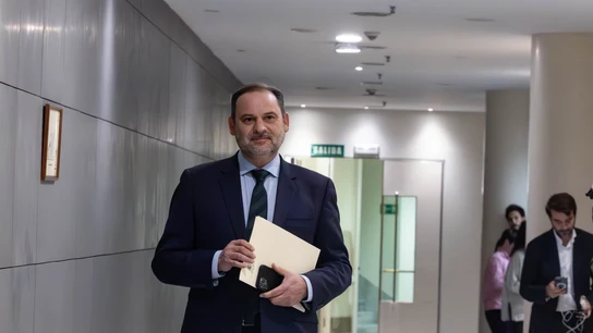 El exministro José Luis Ábalos, durante la rueda de prensa que ha ofrecido en el Congreso El exministro José Luis Ábalos, durante la rueda de prensa que ha ofrecido en el Congreso