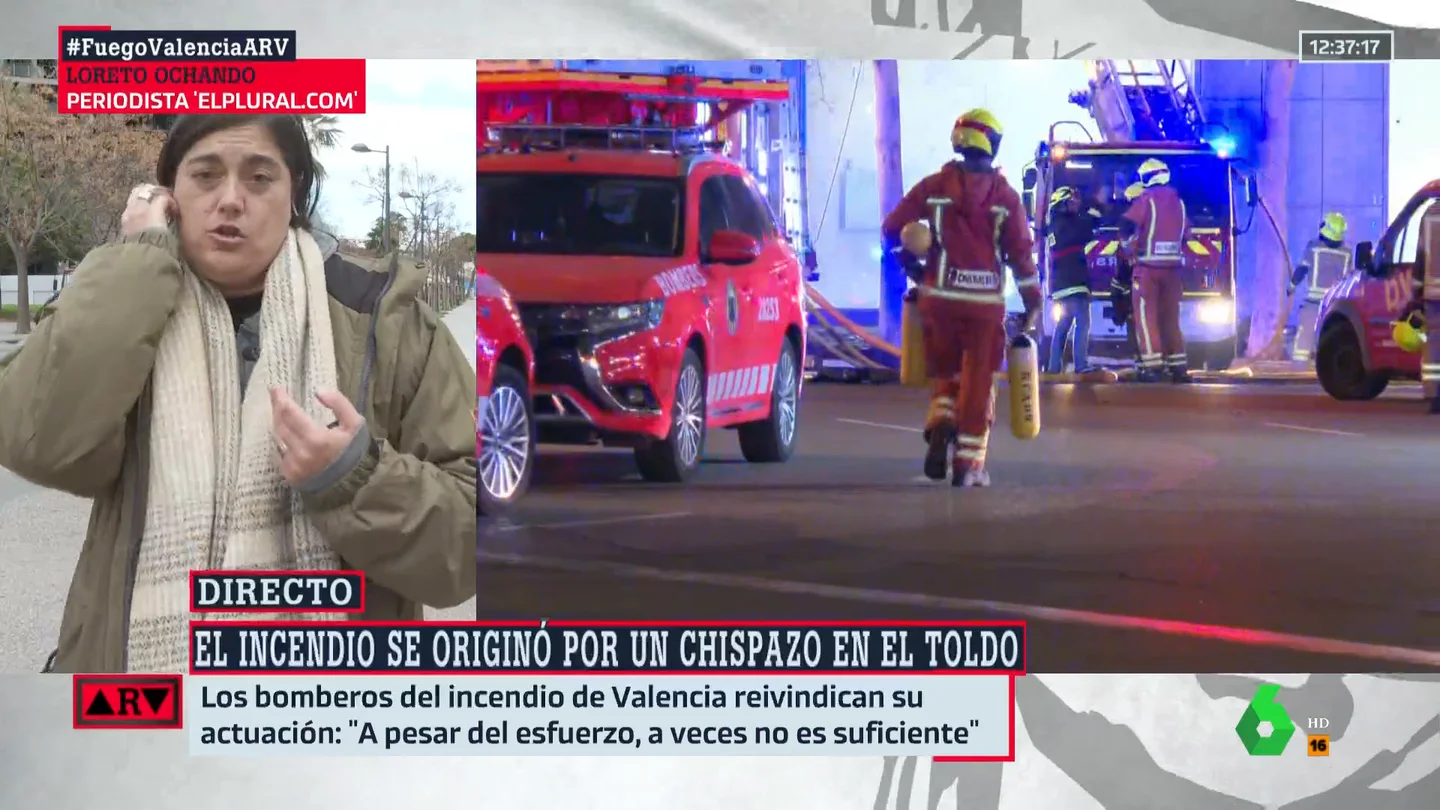 Los bomberos del incendio de Valencia reciben asistencia de la Cruz Roja: "Incluso los héroes pueden llegar a estar hundidos" Los bomberos del incendio de Valencia reciben asistencia de la Cruz Roja: "Incluso los héroes pueden llegar a estar hundidos"