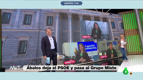 Iñaki López ironiza con la llegada de José Luis Ábalos al Grupo Mixto Iñaki López y Cristina Pardo analizan la decisión de Ábalos de dejar el PSOE y pasar al Grupo Mixto. En este vídeo de Más Vale Tarde, el presentador comenta que el representante del BNG ha asegurado que "aquí no cabemos más".