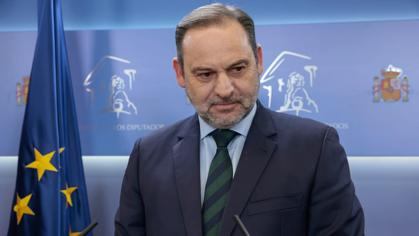 El exministro José Luis Ábalos, durante la rueda de prensa que ha ofrecido en el Congreso El exministro José Luis Ábalos, durante la rueda de prensa que ha ofrecido en el Congreso