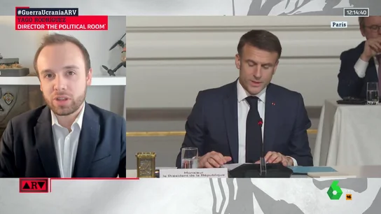 Yago Rodríguez, tras el comunicado de Macron sobre el posible envío de tropas a Ucrania: "Es la estrategia del 'hombre loco'" Yago Rodríguez, tras el comunicado de Macron sobre el posible envío de tropas a Ucrania: "Es la estrategia del 'hombre loco'"