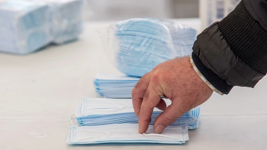 Imagen de archivo de mascarillas durante la pandemia de la covid-19. Imagen de archivo de mascarillas durante la pandemia de la covid-19. EFE/ATIENZA