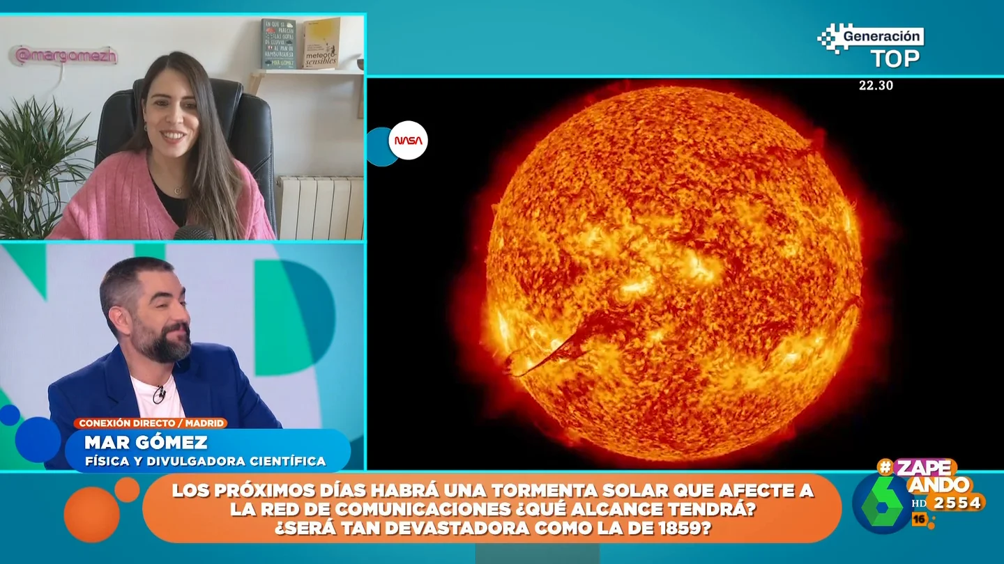 La reacción de Dani Mateo a la parte positiva de las tormentas solares: "Como consuelo es pobre, tengo que decir" La reacción de Dani Mateo a la parte positiva de las tormentas solares: "Como consuelo es pobre, tengo que decir"