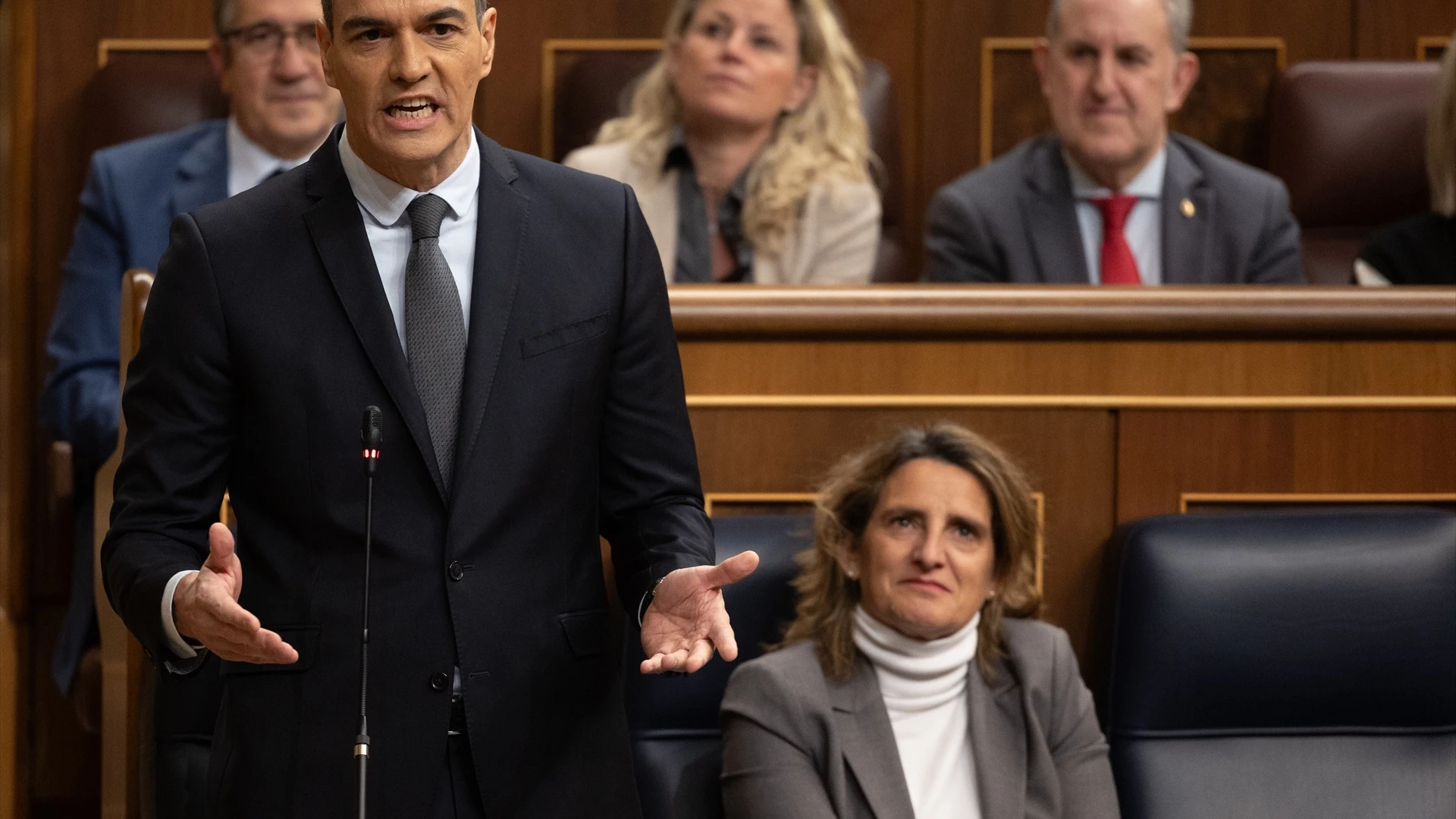 El presidente del Gobierno, Pedro Sánchez, en el Congreso de los Diputados