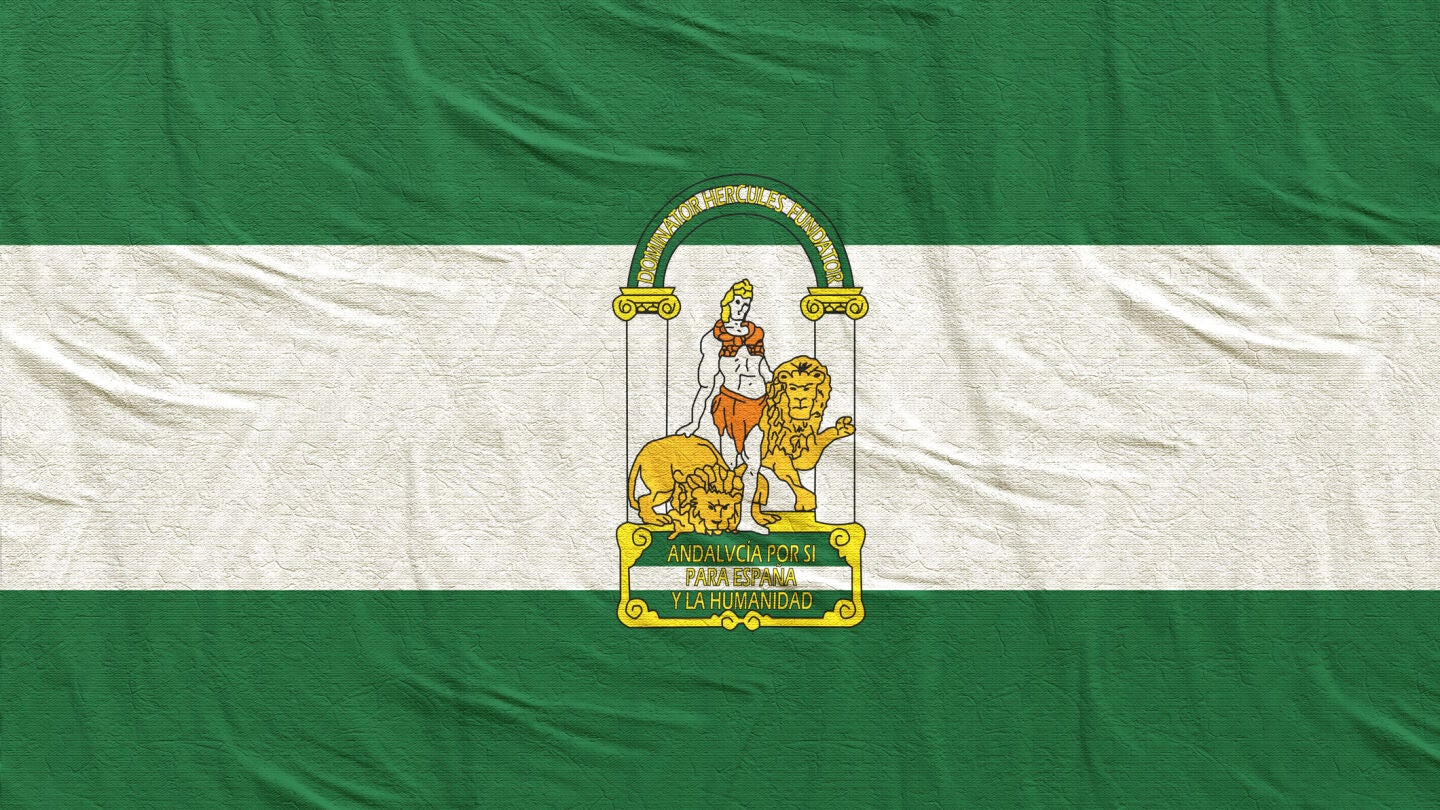 Bandera y escudo de Andaluc&iacute;a