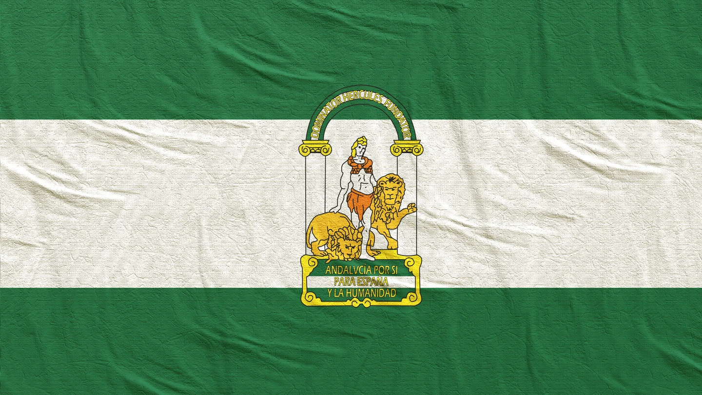 Bandera y escudo de Andalucía Bandera y escudo de Andalucía