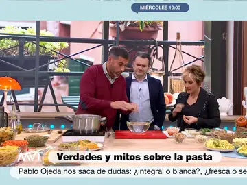 Pablo Ojeda explica por qué no hay que echar aceite al agua de cocer la pasta