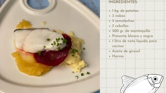Skrei al vapor con tubérculos por Pepa Muñoz Skrei al vapor con tubérculos por Pepa Muñoz