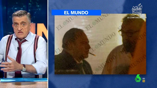 Wyoming reacciona a la reunión de Koldo García y Ábalos en 'La Chalana' "Tiene mérito, porque Ábalos aparece fumando y aún así lo más nocivo no es el tabaco, sino estar al lado de García Izaguirre", comenta Wyoming en este vídeo sobre la foto que demostraría que ambos se reunieron en una marisquería en enero.