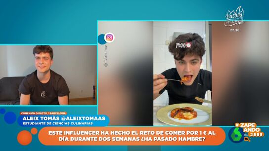La confesi&oacute;n de Aleix Tom&agrave;s tras comer por un euro al d&iacute;a durante dos semanas: "Los primeros d&iacute;as son los peores"