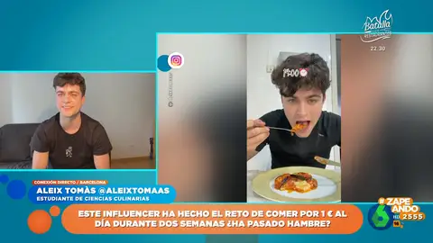 La confesión de Aleix Tomàs tras comer por un euro al día durante dos semanas: "Los primeros días son los peores"