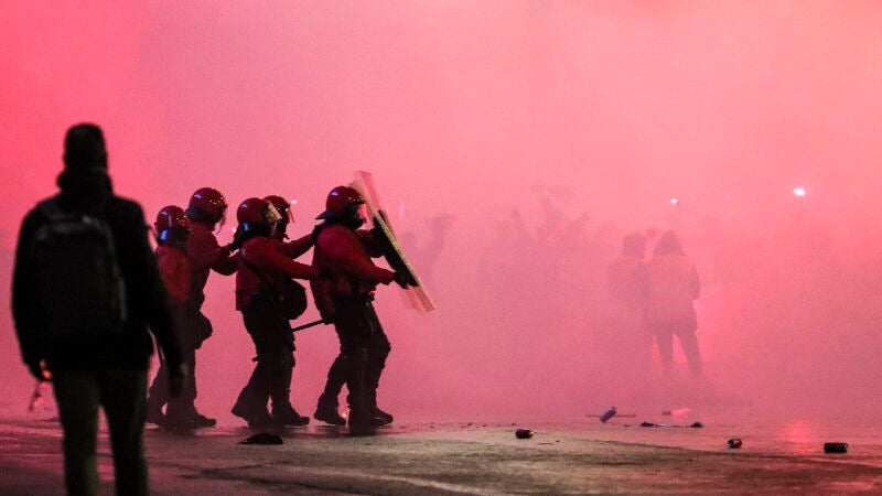 Disturbios en la previa del Athletic Club- Atlético de Madrid