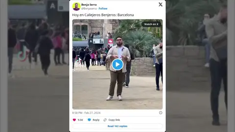 El tiktoker que triunfa con su peculiar guía turística sobre Barcelona: "Cuna del modernismo y del pan tumaca" El tiktoker que triunfa con su peculiar guía turística sobre Barcelona: "Cuna del modernismo y del pan tumaca"
