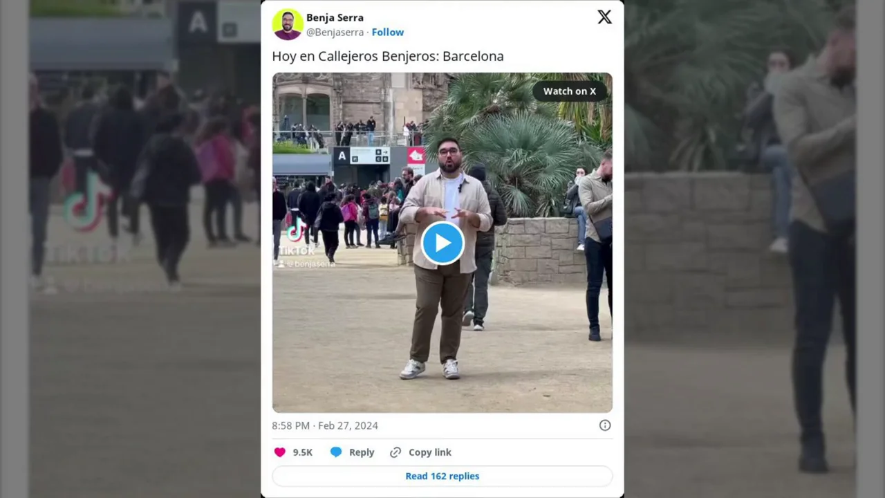 El tiktoker que triunfa con su peculiar guía turística sobre Barcelona: "Cuna del modernismo y del pan tumaca" El tiktoker que triunfa con su peculiar guía turística sobre Barcelona: "Cuna del modernismo y del pan tumaca"