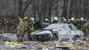 Imagen de las consecuencias de un ataque ruso en Ucrania