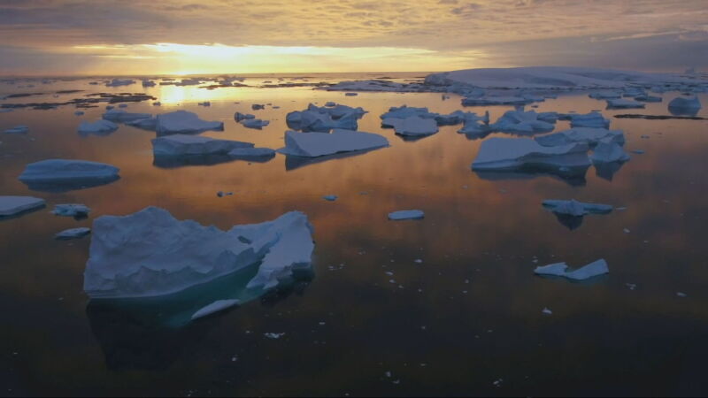 Imagen del deshielo en la Antártida