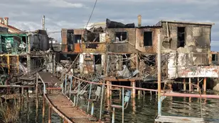 Edificio de viviendas destruido en Odesa