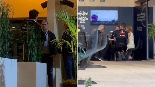 Toto Wolff habla con Jos Verstappen y Flavio Briatore se reúne con Christian Horner Toto Wolff habla con Jos Verstappen y Flavio Briatore se reúne con Christian Horner