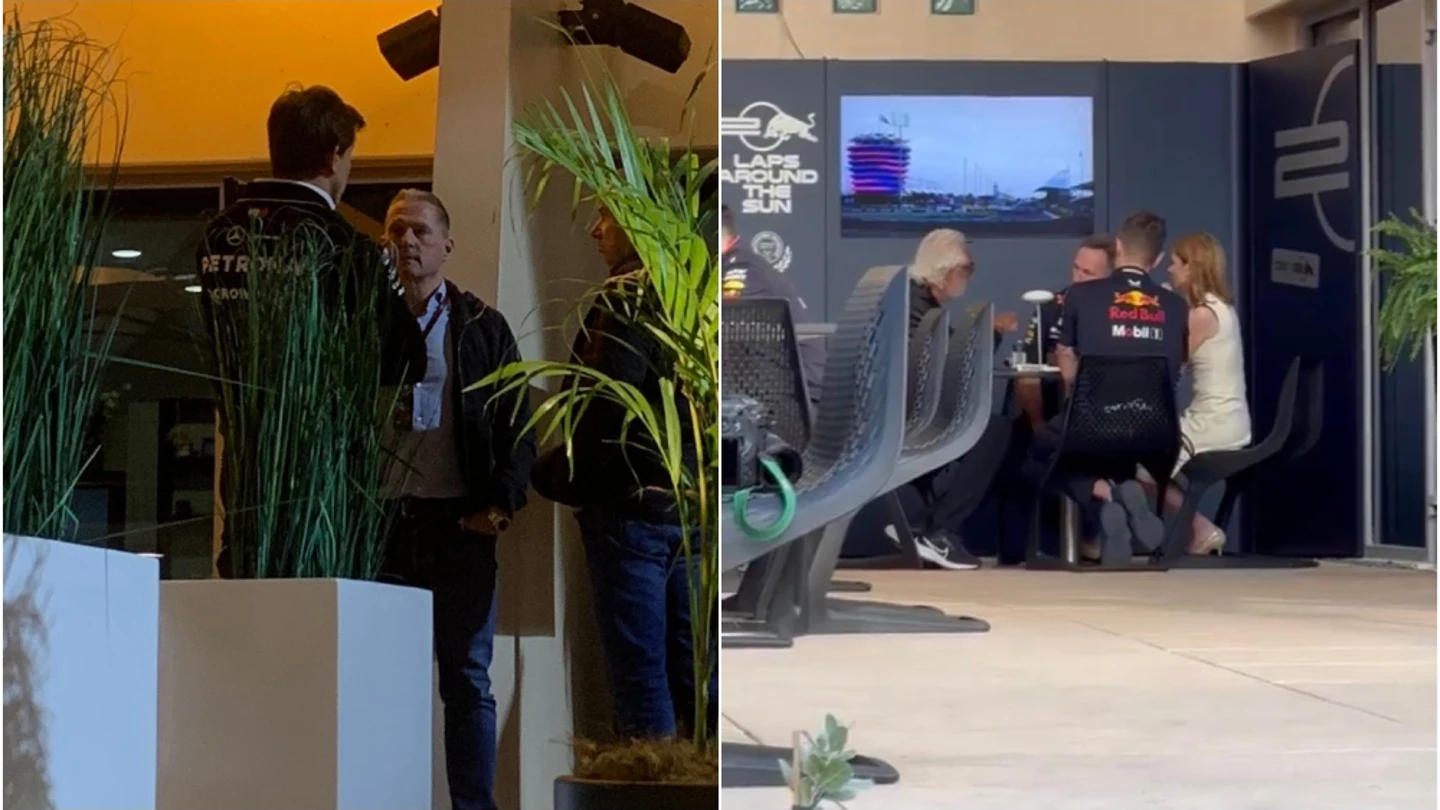 Toto Wolff habla con Jos Verstappen y Flavio Briatore se reúne con Christian Horner Toto Wolff habla con Jos Verstappen y Flavio Briatore se reúne con Christian Horner