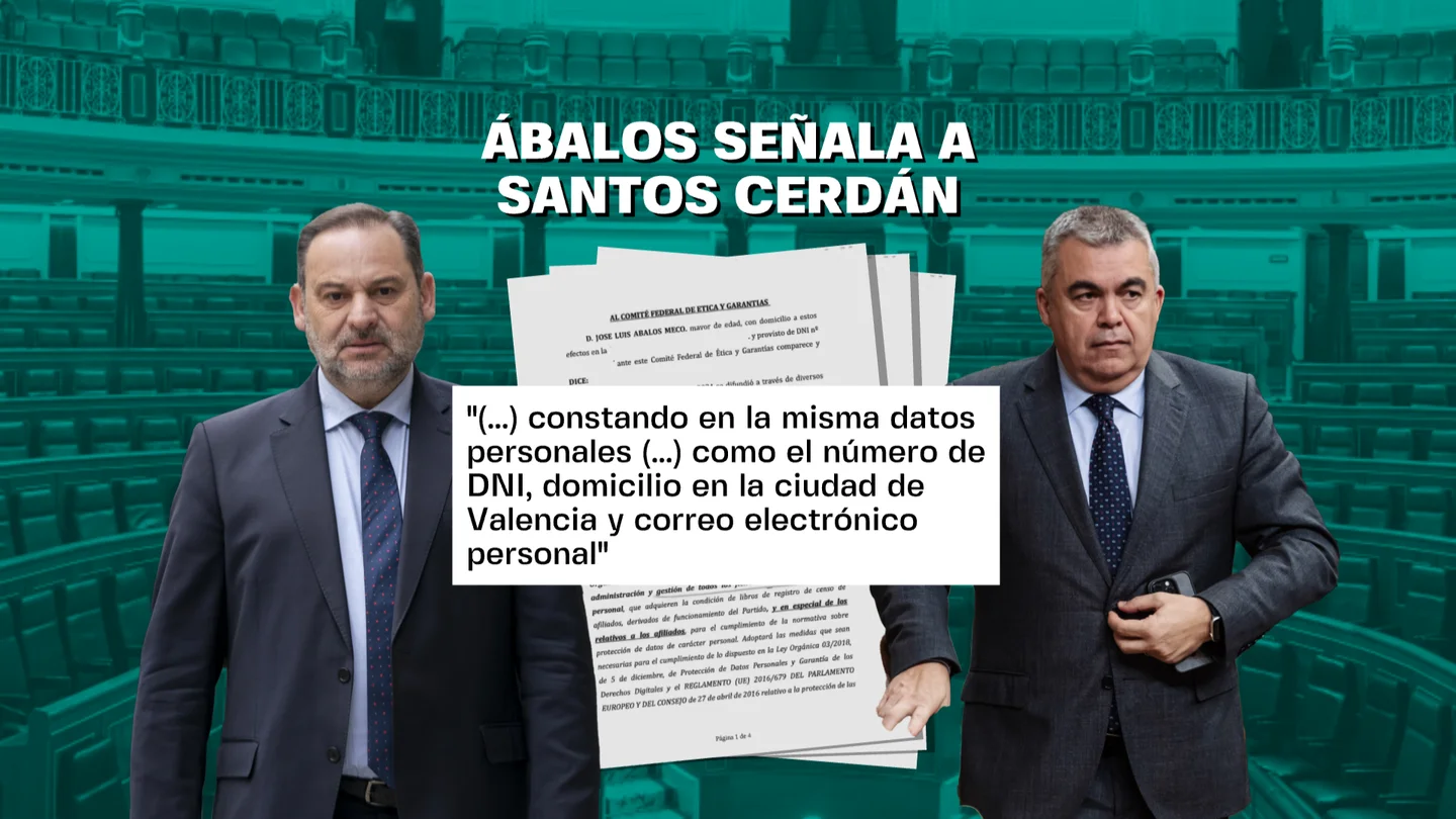 Ábalos señala a Santos Cerdán Ábalos señala a Santos Cerdán