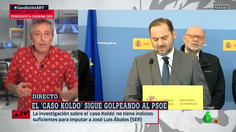 Miguel Ángel Campos analiza la 'trama Koldo': "Los indicios que hay alrededor de Ábalos le están acorralando"