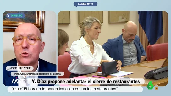 MVT- Yzuel, presidente de Hostelería, carga contra la propuesta de Yolanda Díaz: "¿Por qué nos tenemos que parecer a la Europa sosa?" MVT- Yzuel, presidente de Hostelería, carga contra la propuesta de Yolanda Díaz: "¿Por qué nos tenemos que parecer a la Europa sosa?"