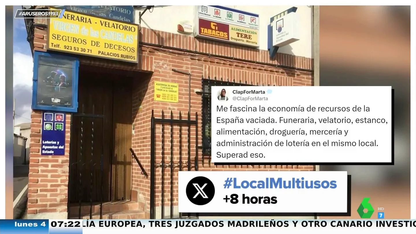 El local de un pueblo de Salamanca que es funeraria, velatorio, estanco, droguería, ultramarinos, mercería y administración de lotería El local de un pueblo de Salamanca que es funeraria, velatorio, estanco, droguería, ultramarinos, mercería y administración de lotería