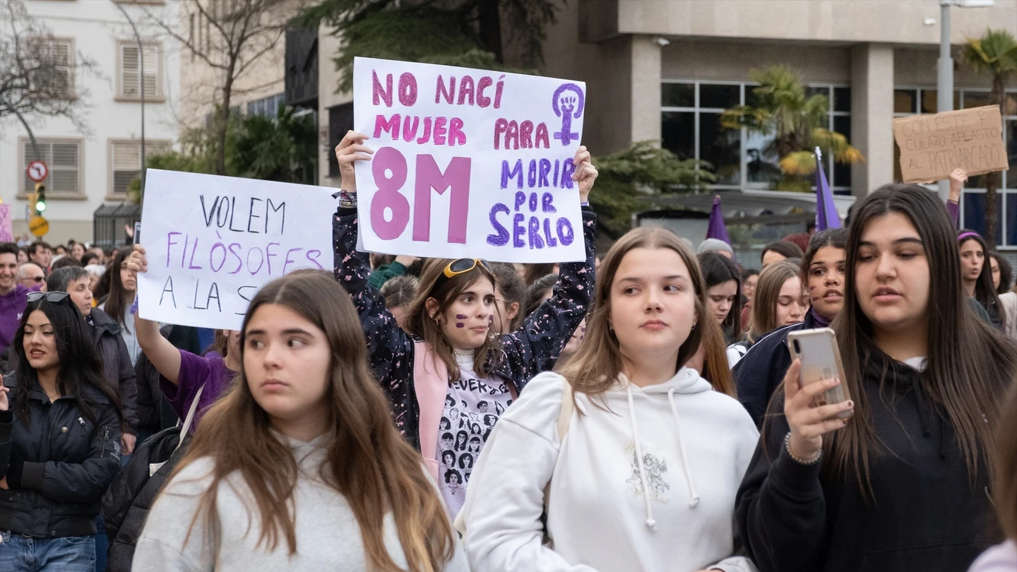 Imagen de archivo de una manifestación feminista Imagen de archivo de una manifestación feminista