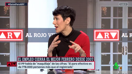 Elma Saiz responde a las acusaciones del PP sobre "maquillaje" de cifras de empleo: "La realidad es que ellos votan en contra de la reforma laboral" Elma Saiz responde a las acusaciones del PP sobre "maquillaje" de cifras de empleo: "La realidad es que ellos votan en contra de la reforma laboral"