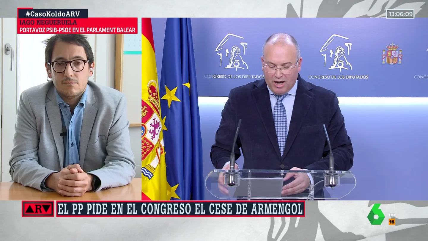 La respuesta de Negueruela a Tellado: "Que no acuse a una persona que tiene una dignidad, como tiene Armengol, que nunca alcanzarán ni él ni Feijóo" La respuesta de Negueruela a Tellado: "Que no acuse a una persona que tiene una dignidad, como tiene Armengol, que nunca alcanzarán ni él ni Feijóo"