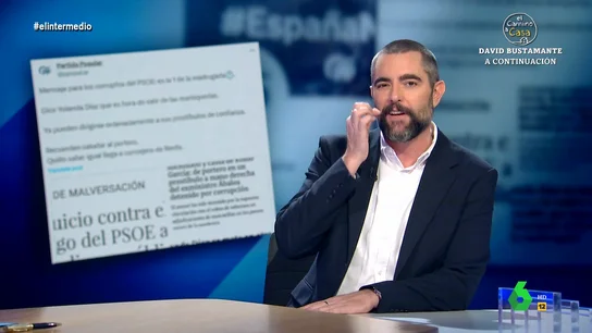 Dani Mateo analiza los últimos ataques del PP al PSOE por el 'caso Koldo': del "coche que huele a fruta" al polémico "tuit 360" Dani Mateo analiza los últimos ataques del PP al PSOE por el 'caso Koldo': del "coche que huele a fruta" al polémico "tuit 360"