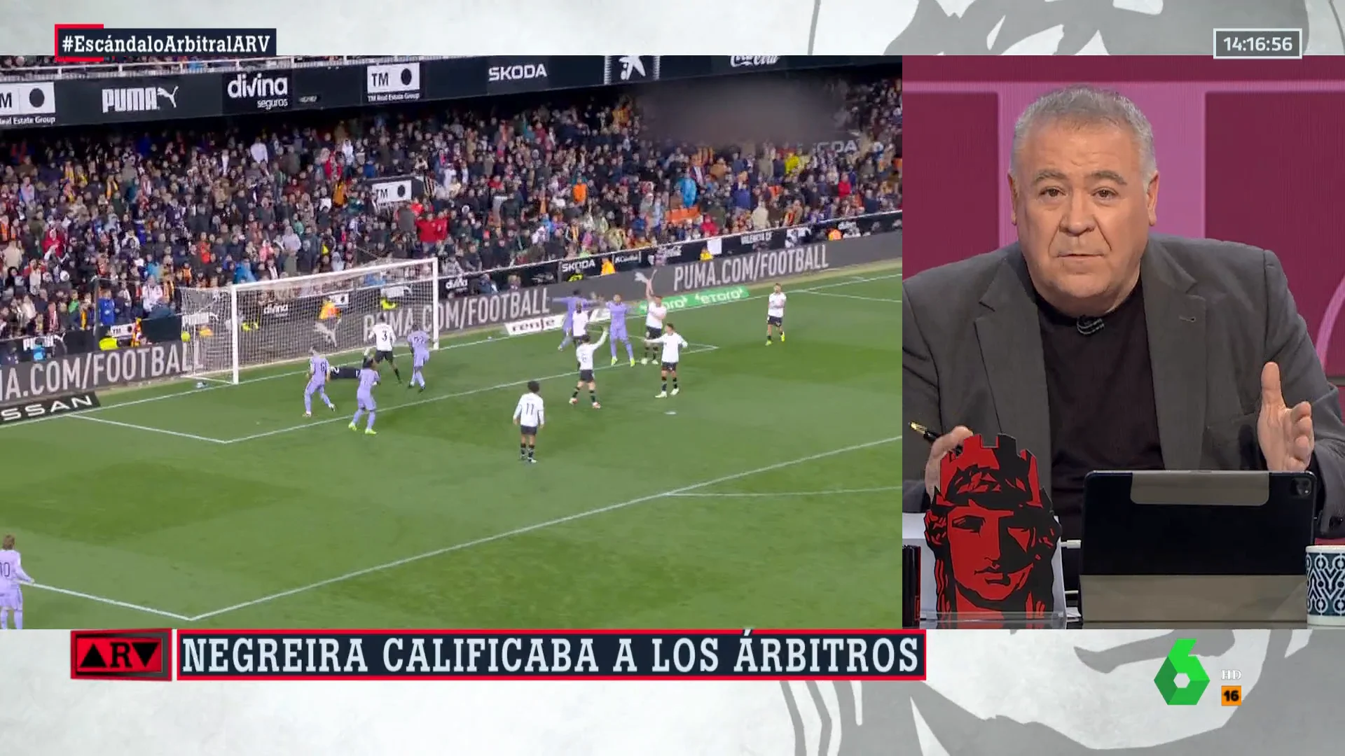 La reflexión de Ferreras sobre el fútbol español y el caso Negreira: "Va a la decadencia total como nadie lo remedie"