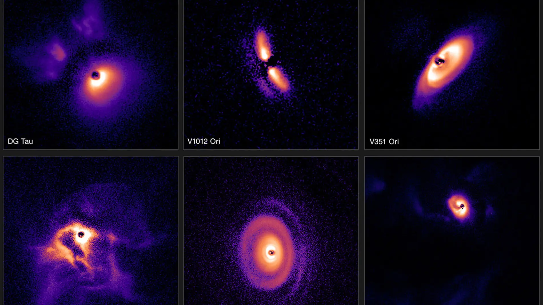 Ejemplos de discos de formación planetaria alrededor de jóvenes estrellas Ejemplos de discos de formación planetaria alrededor de jóvenes estrellas