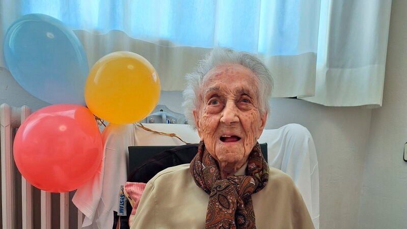 Fotografía distribuida por la familia de Maria Branyas, la superanciana que está considerada como la persona más vieja del mundo,