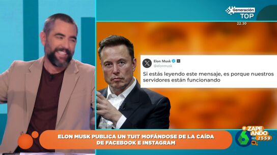 Elon Musk aprovechaba la ca&iacute;da de Facebook e Instagram para mofarse de la competencia en un tuit que Zapeando analiza en este v&iacute;deo. "Le estoy dando de comer a los dos, que tengo una cuenta con ellos", comenta 'indignado' Miki Nadal.