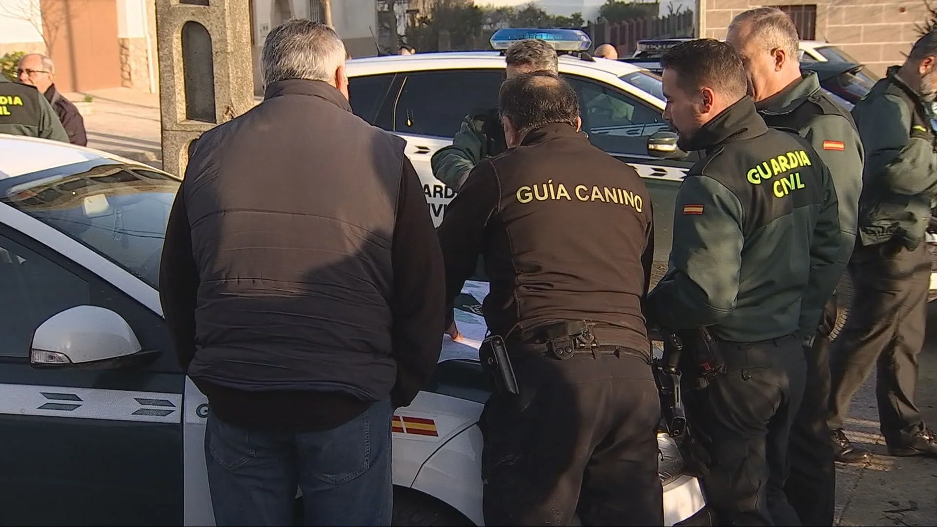 Labores de búsqueda de Vicente Sánchez, en Hinojal (Cáceres).