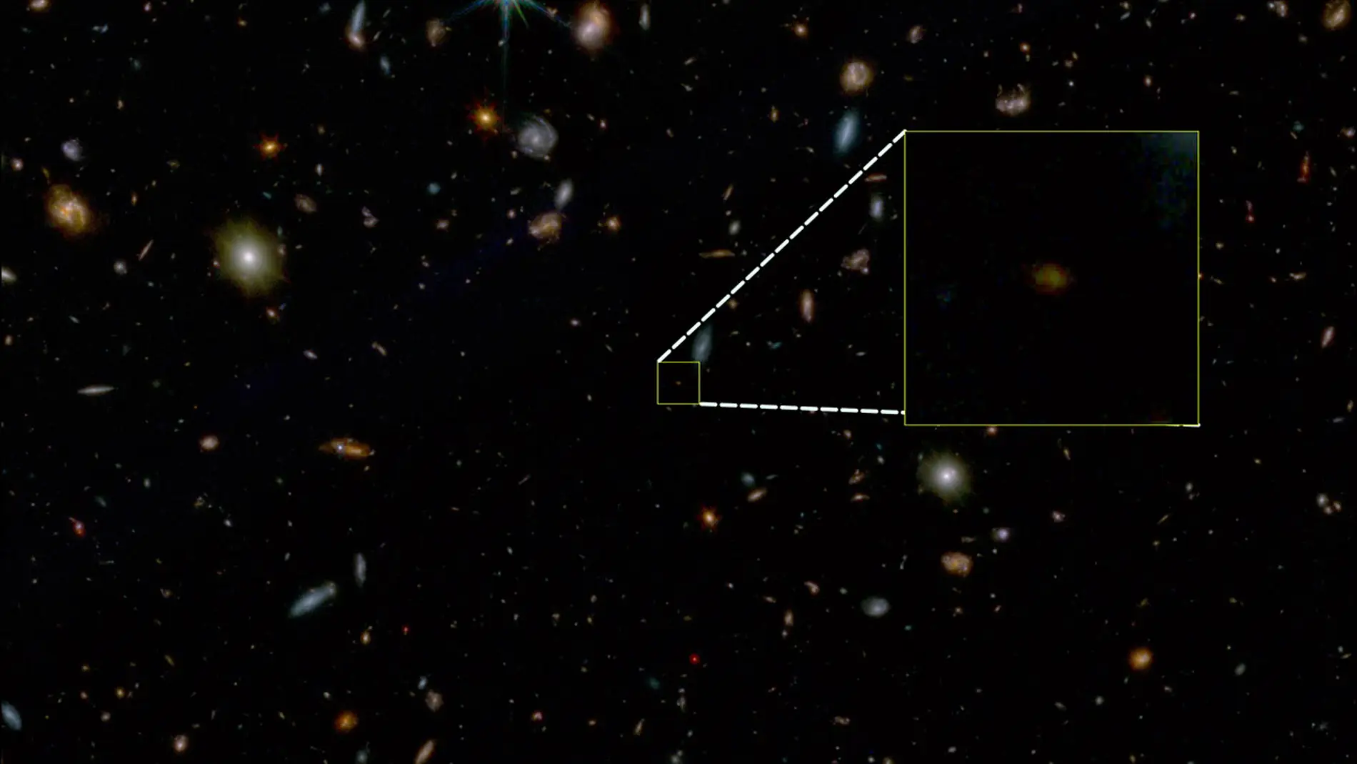 Situación de la galaxia JADES-GS-z7-01-QU 