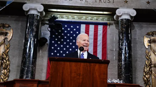 El presidente Joe Biden, durante su discurso en el Congreso de EEUU El presidente Joe Biden, durante su discurso en el Congreso de EEUU