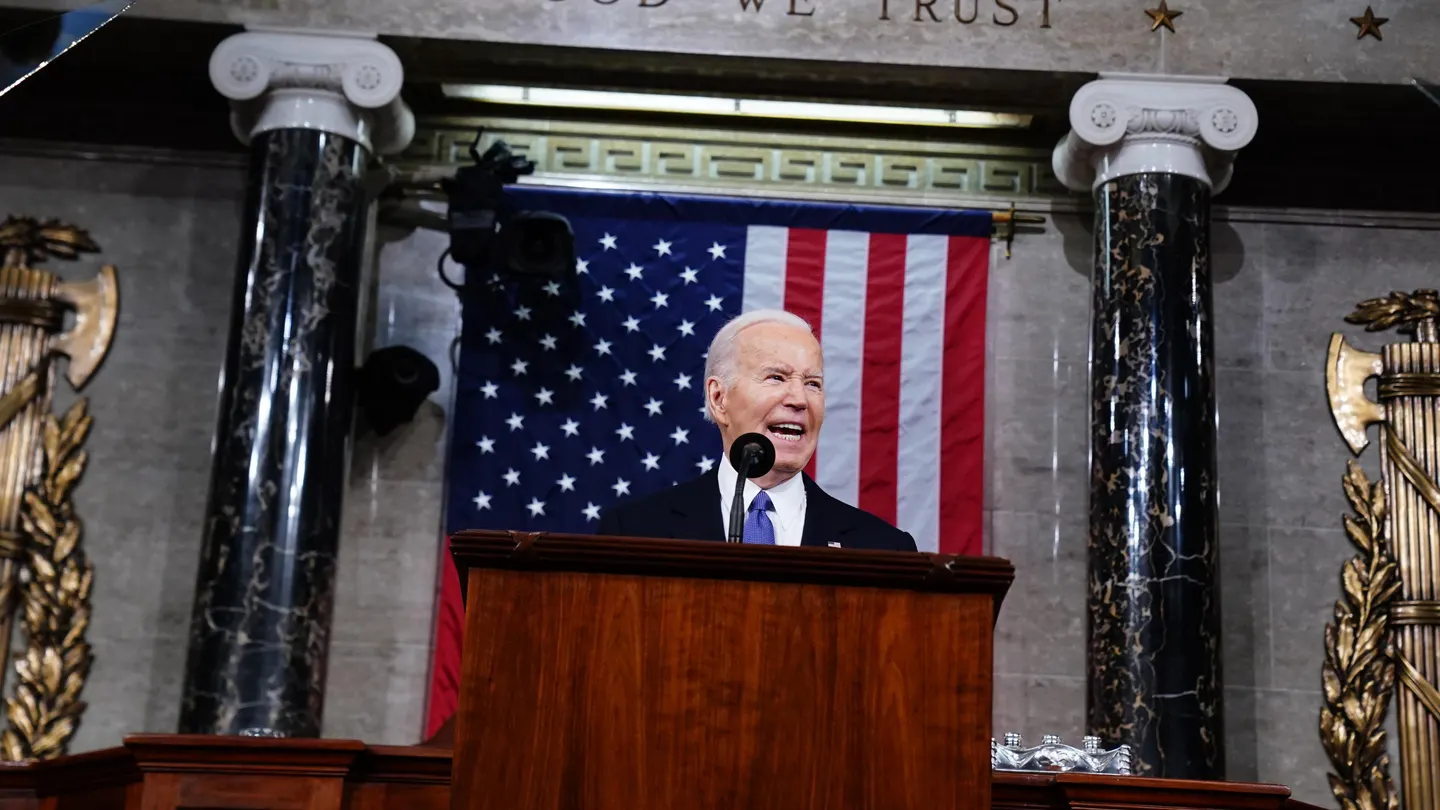 El presidente Joe Biden, durante su discurso en el Congreso de EEUU El presidente Joe Biden, durante su discurso en el Congreso de EEUU