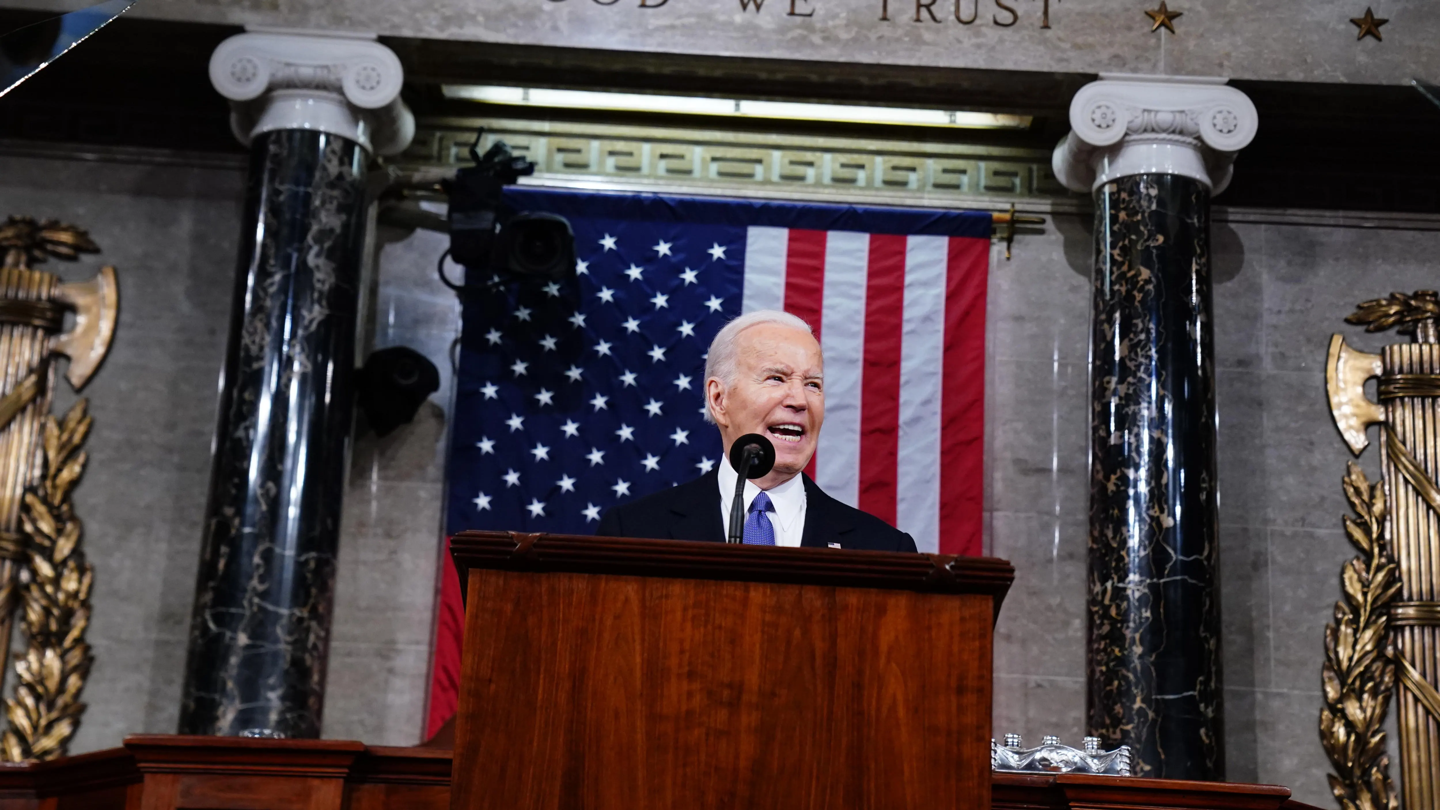 El presidente Joe Biden, durante su discurso en el Congreso de EEUU