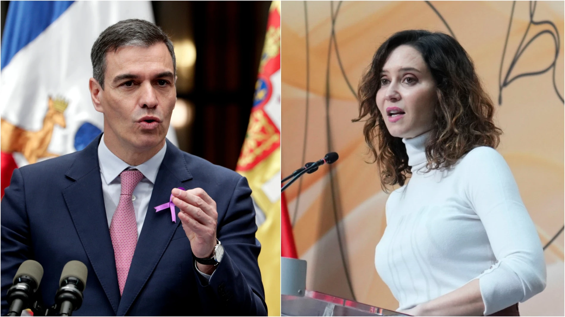 Pedro Sánchez e Isabel Díaz Ayuso