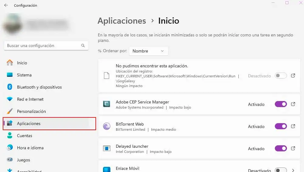 Aplicaciones de inicio en Windows