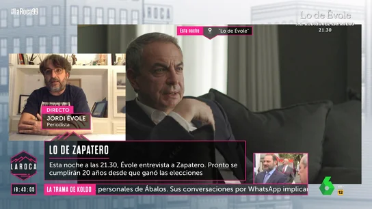 Jordi Évole desvela cuál es uno de los momentos que más ha disfrutado de su entrevista a Zapatero Jordi Évole desvela cuál es uno de los momentos que más ha disfrutado de su entrevista a Zapatero