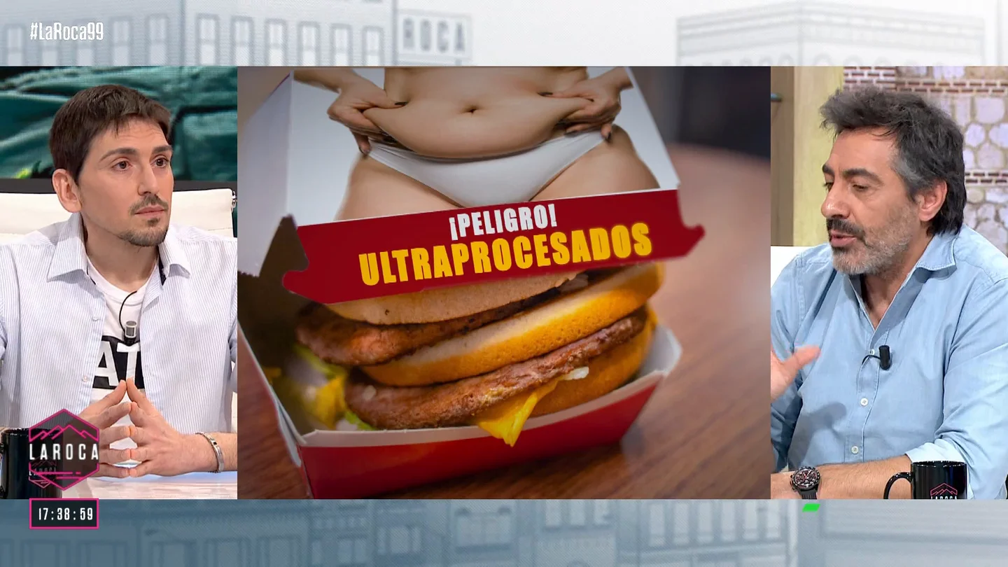 LA ROCA_Juan del Val critica la iniciativa de Reino Unido sobre los ultraprocesados: "Poner una foto de una barriga es criminalizar a alguien que está con sobrepeso" LA ROCA_Juan del Val critica la iniciativa de Reino Unido sobre los ultraprocesados: "Poner una foto de una barriga es criminalizar a alguien que está con sobrepeso"