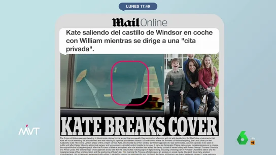 Cristina Pardo, sobre la última imagen de Kate Middleton tras la polémica foto trucada "Hay rumores sobre el estado de salud del jefe de comunicación", responde irónica Cristina Pardo al analizar junto al periodista de 'The Times', Simon Hunter, la polémica foto manipulada de Kate Middleton con sus hijos.