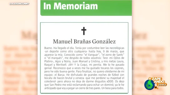 La esquela viral que ha publicado un hombre después de morir La esquela viral que ha publicado un hombre después de morir