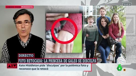 El análisis de Sandro Pozzi sobre la foto retocada de Kate Middleton: "Lo peor es que no dan explicaciones" El análisis de Sandro Pozzi sobre la foto retocada de Kate Middleton: "Lo peor es que no dan explicaciones"